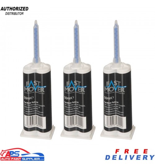 FMT6340 PU 2K Adhesive – Rigid Plastic Repair 3 x 50ml Cartridges